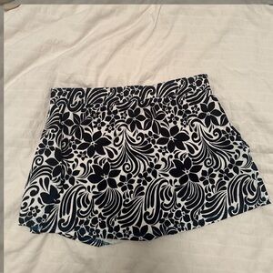 Frankie's Bikinis Black and White Floral Skirt